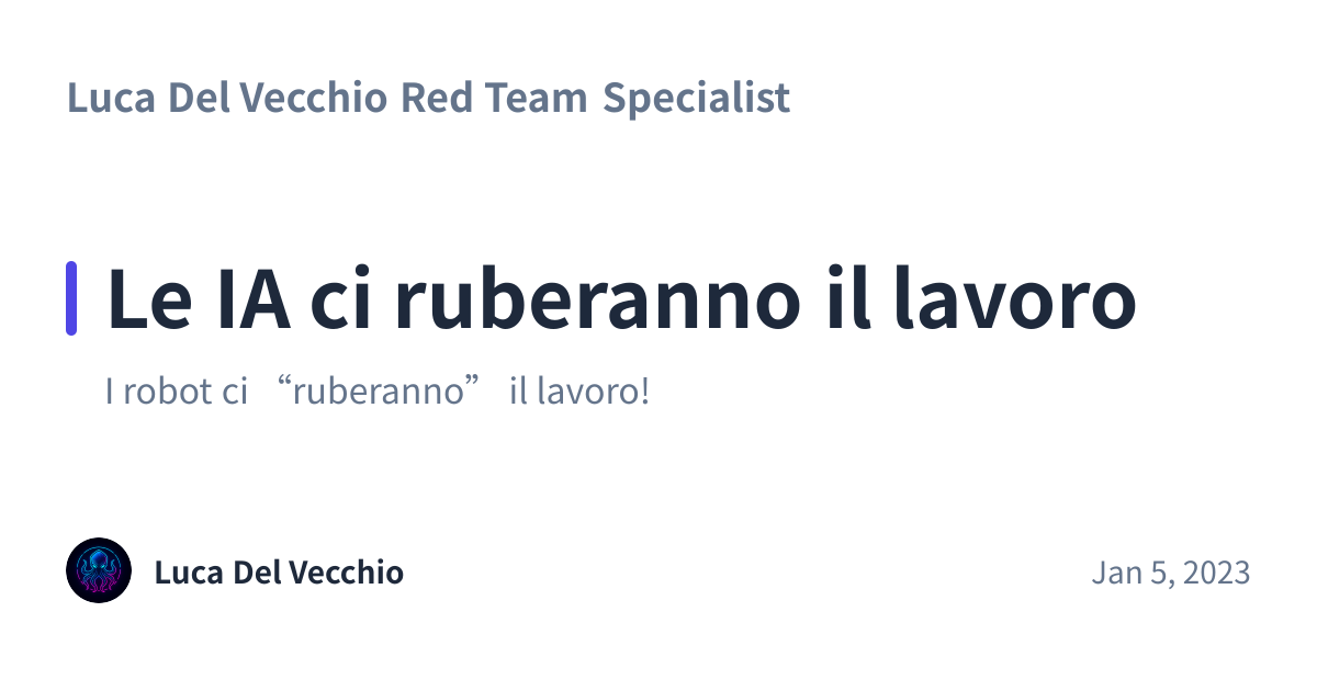 Share preview for Le IA ci ruberanno il lavoro