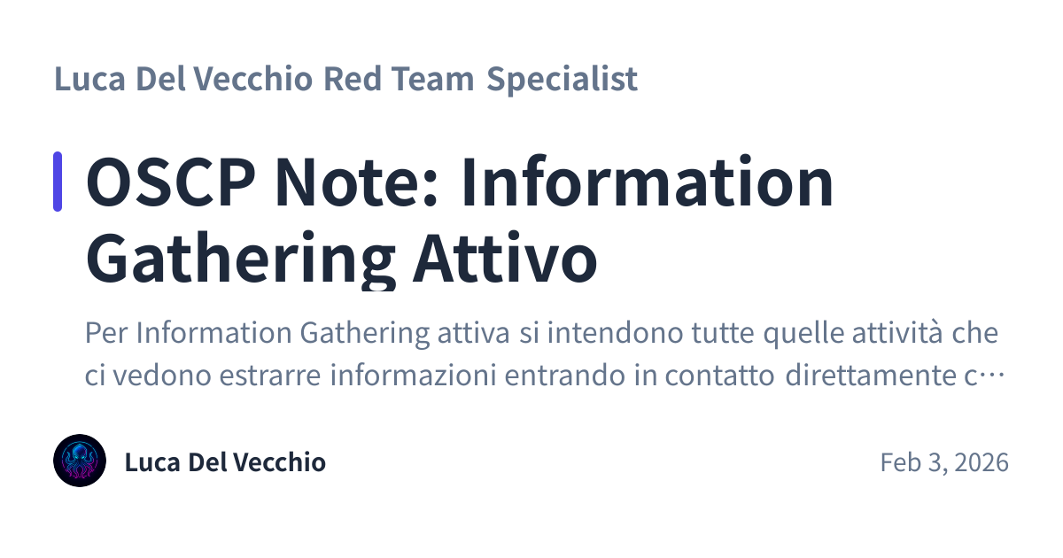 Share preview for OSCP Note: Information Gathering Attivo